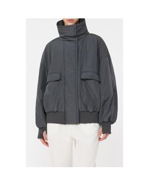MM by Max Mara Amaca Hooded Nylon Jacket - Gray