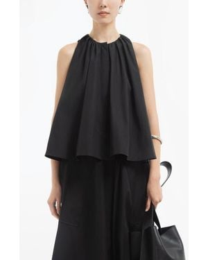 Co. Gathered Tunic Shirt - Black