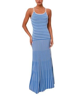 Solid & Striped The Lottie Stripe Sleeveless Knit Maxi Dress - Blue