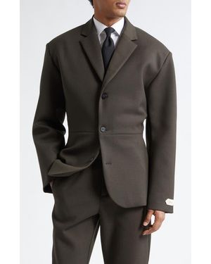 Jacquemus La Veste Gardian Peplum Sport Coat - Green