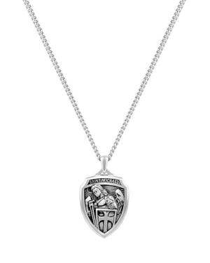 Vincero St. Michael Shield Pendant Necklace - White