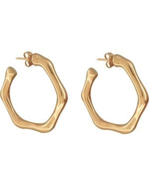 CXC Bambú Hoop Earrings - Metallic