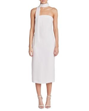 Endless Rose Choker Tie Sleeveless Midi Dress - White