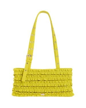 Damson Madder Sophia Ruffle Shoulder Bag - Yellow