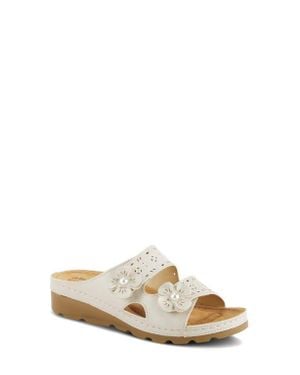 Flexus by Spring Step Pamola Wedge Slide Sandal - Natural