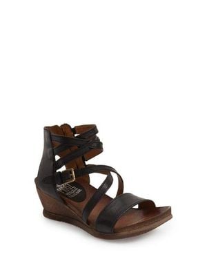 Miz Mooz Shay Strappy Wedge Sandal - White