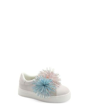 Kurt Geiger Kids' Laney Fringe Sneaker - White