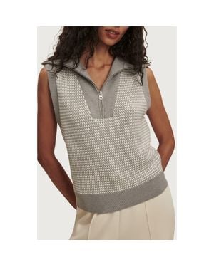 Varley Peterson Half Zip Knit Sweater - Gray