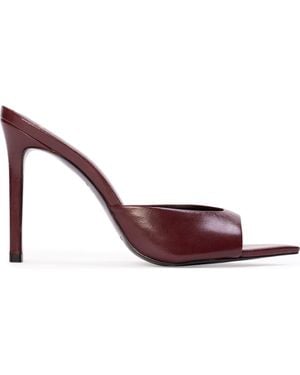Black Suede Studio Brea Leather Mule - Purple