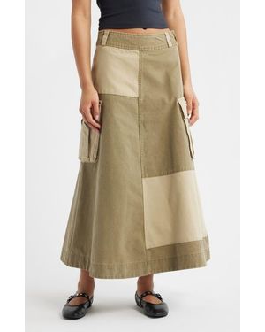 Damson Madder Marcelle Barn Midi Skirt - Natural