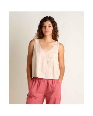 Toad & Co. Taj Hemp Button Back Tank - Red