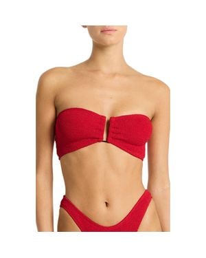 Bondeye Blake U-Bar Bandeau Bikini Top - Red
