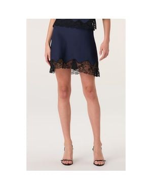 Astr Yulissa Lace Hem Miniskirt - Blue
