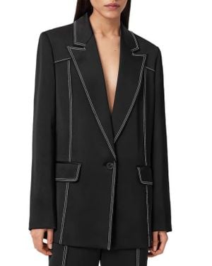 AllSaints Theah Topstitch Blazer - Black