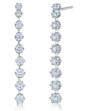 Kwiat Starry Night Diamond Linear Drop Earrings - White