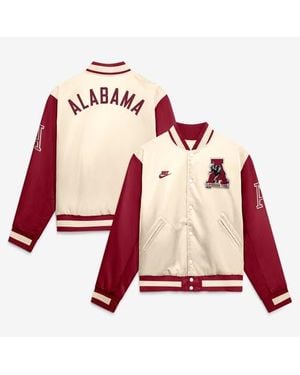 Nike Crimson Alabama Crimson Tide Legacy Full-Snap Bomber Jacket - Red