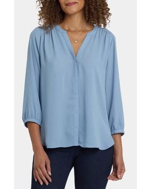 NYDJ Pintuck Top - Blue