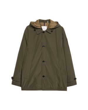 Moncler Evrine Hooded Water Repellent Down Jacket - Green