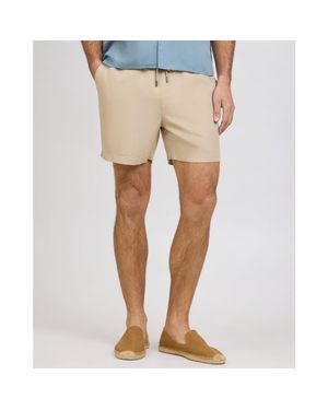 Onia Air Linen Pull-On Short 6 - Natural