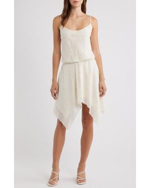 Reformation Jessamy Handkerchief Hem Minidress - White