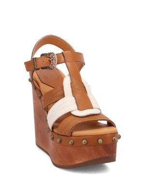 Dingo Cosmo Slingback Platform Wedge Sandal - Brown