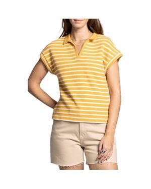 Thread & Supply Jenna Knit Polo - Metallic