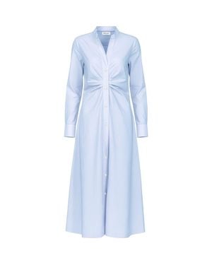 Callas Milano Genny Long Sleeve Shirt Dress - Blue