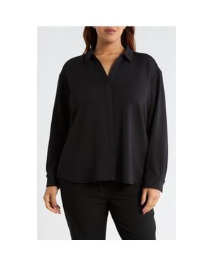 Spanx Oversize Button-Up Shirt - Black