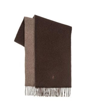 Polo Ralph Lauren Classic Double Faced Recycled Wool Scarf - Brown