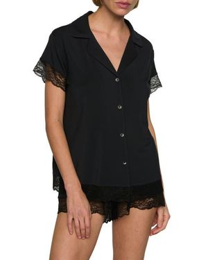 Eberjey Malou Short Pajamas - Black