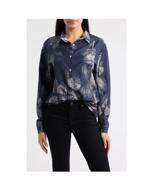 NIKKI LUND Chiara Button-Up Shirt - Blue