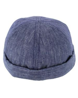 Wigéns Denim Linen Docker Cap - Blue