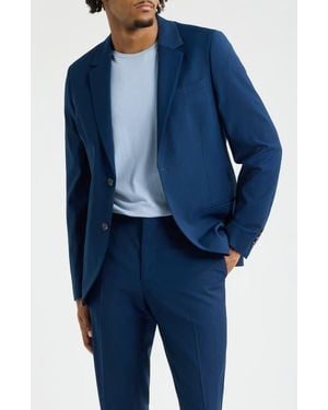 Open Edit Skinny Fit Wool Blend Sport Coat - Blue