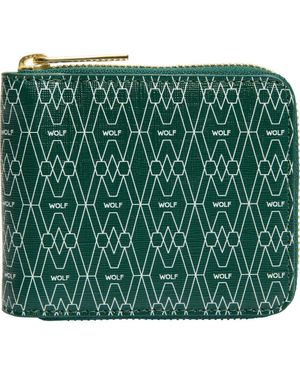 Wolf Signature Zip Wallet - Green
