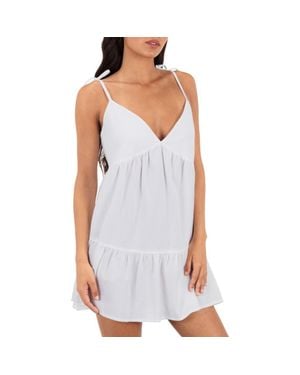 Hurley Tiered Cover-Up Minidress - Blue