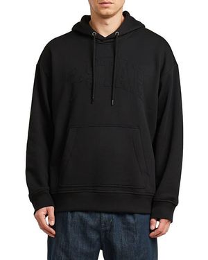 G-Star Embroidered Heavyweight Fleece Hoodie - Black