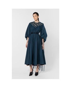 ROKSANDA Miel Crochet Cotton Dress - Blue