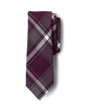 Lands' End School Uniform Kids Plaid To Be Tied Tie - Purple
