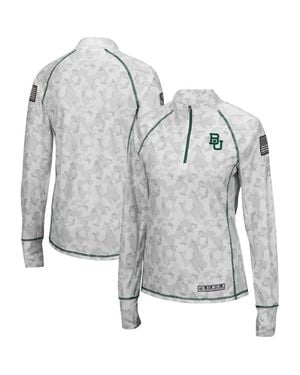 Colosseum Athletics Baylor Bears Oht Military Appreciation Officer Arctic Lightweight Quarter-Zip Top - Gray