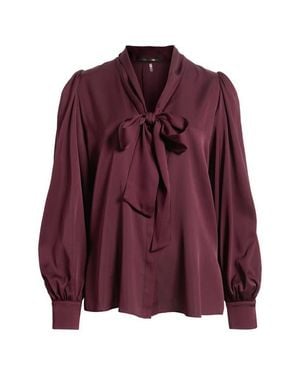 Kobi Halperin Selena Silk Pussy Bow Blouse - Purple