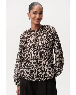 Exquise Bernadina Long Sleeve Blouse - Gray