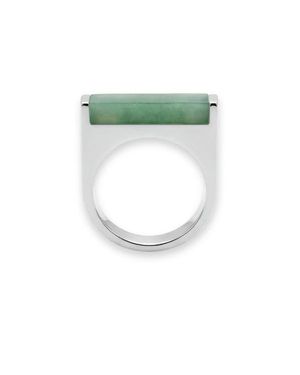 seree Year Of The Horse Jade Stone Saddle Ring - Green