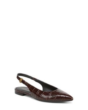 Veronica Beard Shina Slingback Pointed Toe Flat - Brown