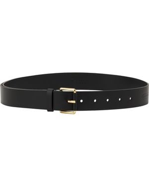 Lanvin Compagnon Large Leather Belt - Black