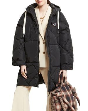Ottod'Ame Midi Quilted Puffer Jacket - Black