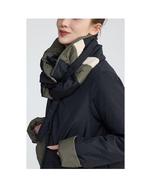 Luukaa Anna Memory Taffeta Collar Scarf - Black