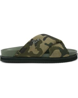 Kurt Geiger Baron Cross Strap Slide Sandal - Green