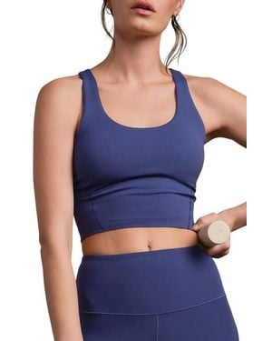 Rhone Revive Scoop Longline Bra - Blue