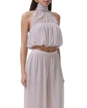 AFRM Laramie Pin Dot Halter Top - Purple