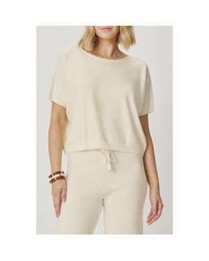Splendid Christa Short Sleeve Sweater - Natural